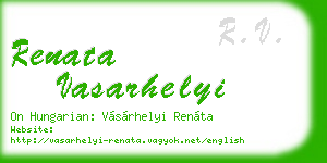 renata vasarhelyi business card