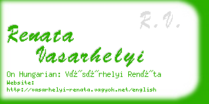 renata vasarhelyi business card